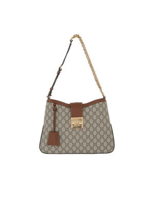 GG Supreme Canvas Padlock Medium Shoulder Bag-GUCCI-JOHN JULIA