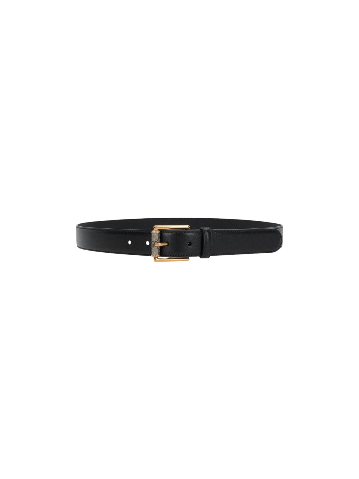 GG Supreme Canvas Smooth Leather Belt-GUCCI-JOHN JULIA