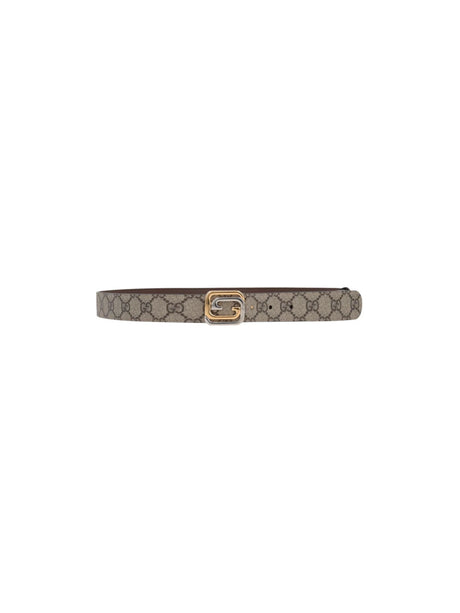 GG Supreme Coated Canvas Reversible Belt-GUCCI-JOHN JULIA