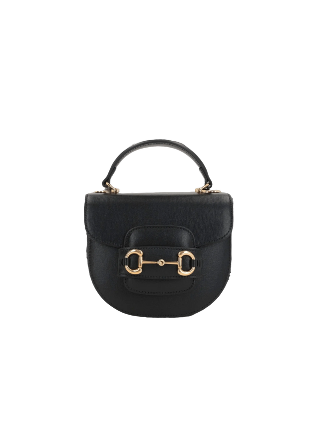 Grainy Leather Horsebit 1955 Mini Handbag-GUCCI-JOHN JULIA