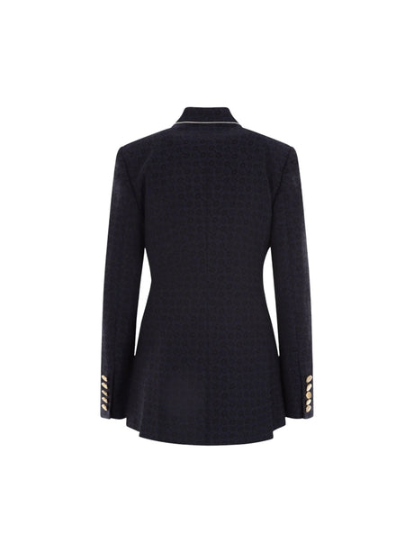 Horsebit Cotton Jacquard Jacket-GUCCI-JOHN JULIA