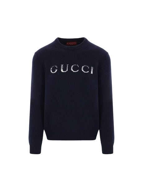 Intarsia Wool Sweater-GUCCI-JOHN JULIA