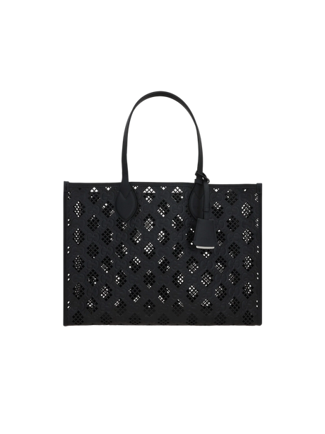 Laser-Cut GG Leather Tote Bag-GUCCI-JOHN JULIA