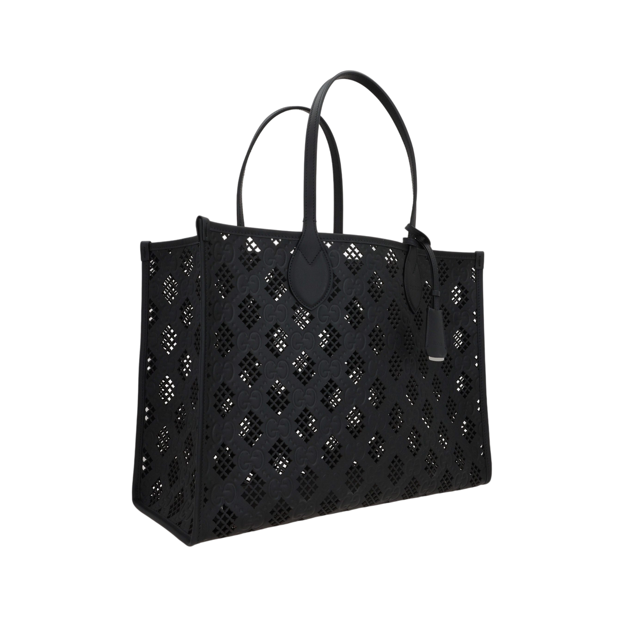 Laser-Cut GG Leather Tote Bag-GUCCI-JOHN JULIA