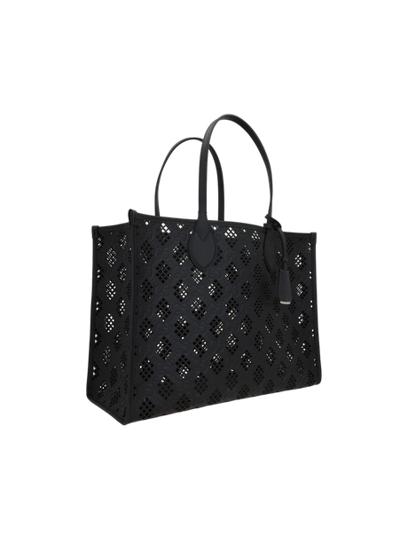 Laser-Cut GG Leather Tote Bag-GUCCI-JOHN JULIA