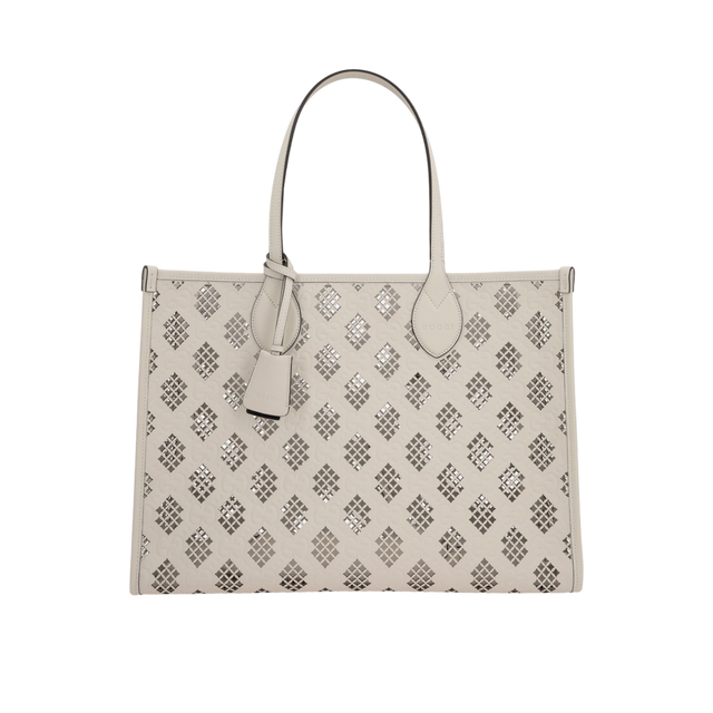 Laser-Cut GG Leather Tote Bag-GUCCI-JOHN JULIA