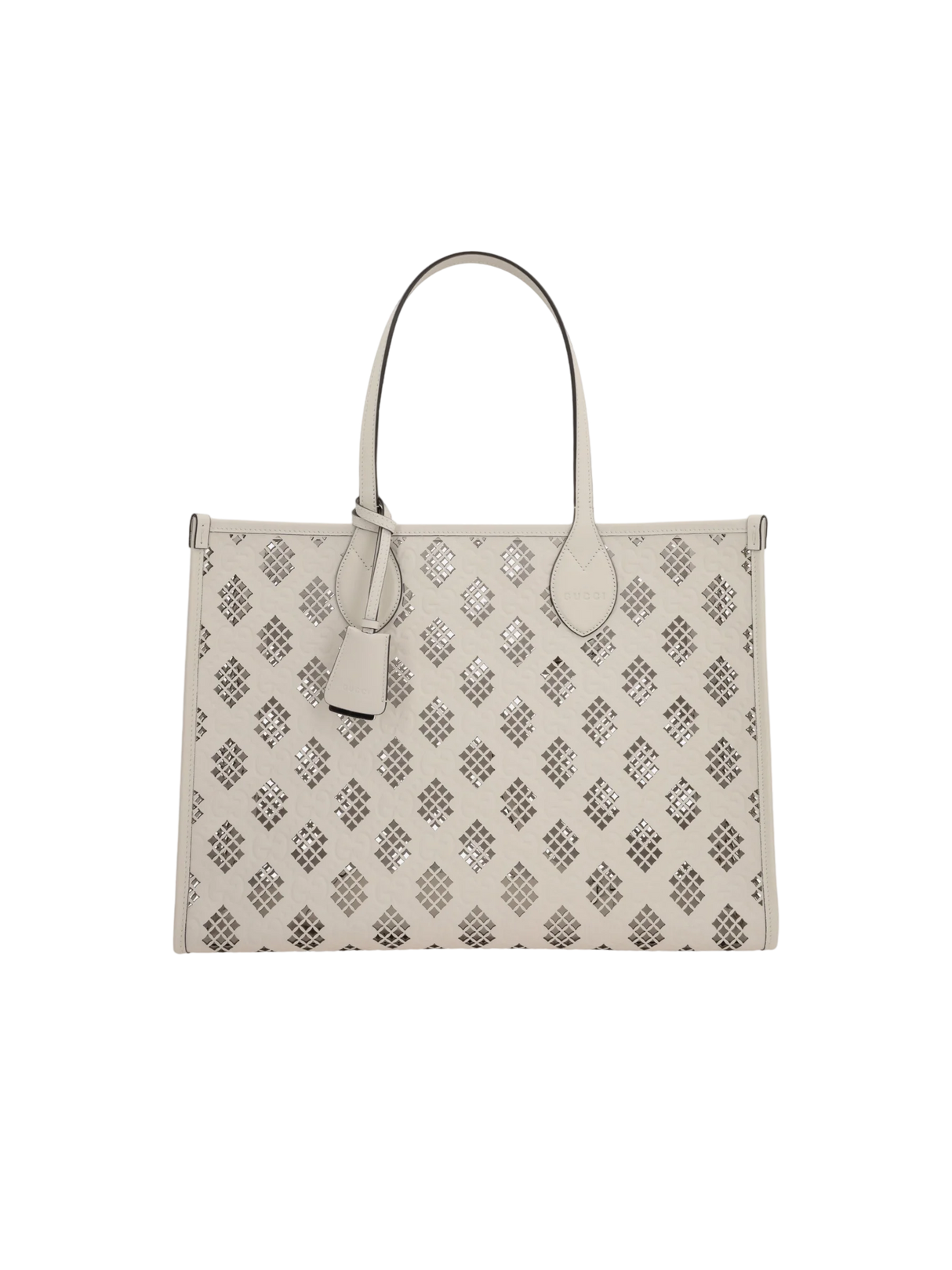 Laser-Cut GG Leather Tote Bag-GUCCI-JOHN JULIA