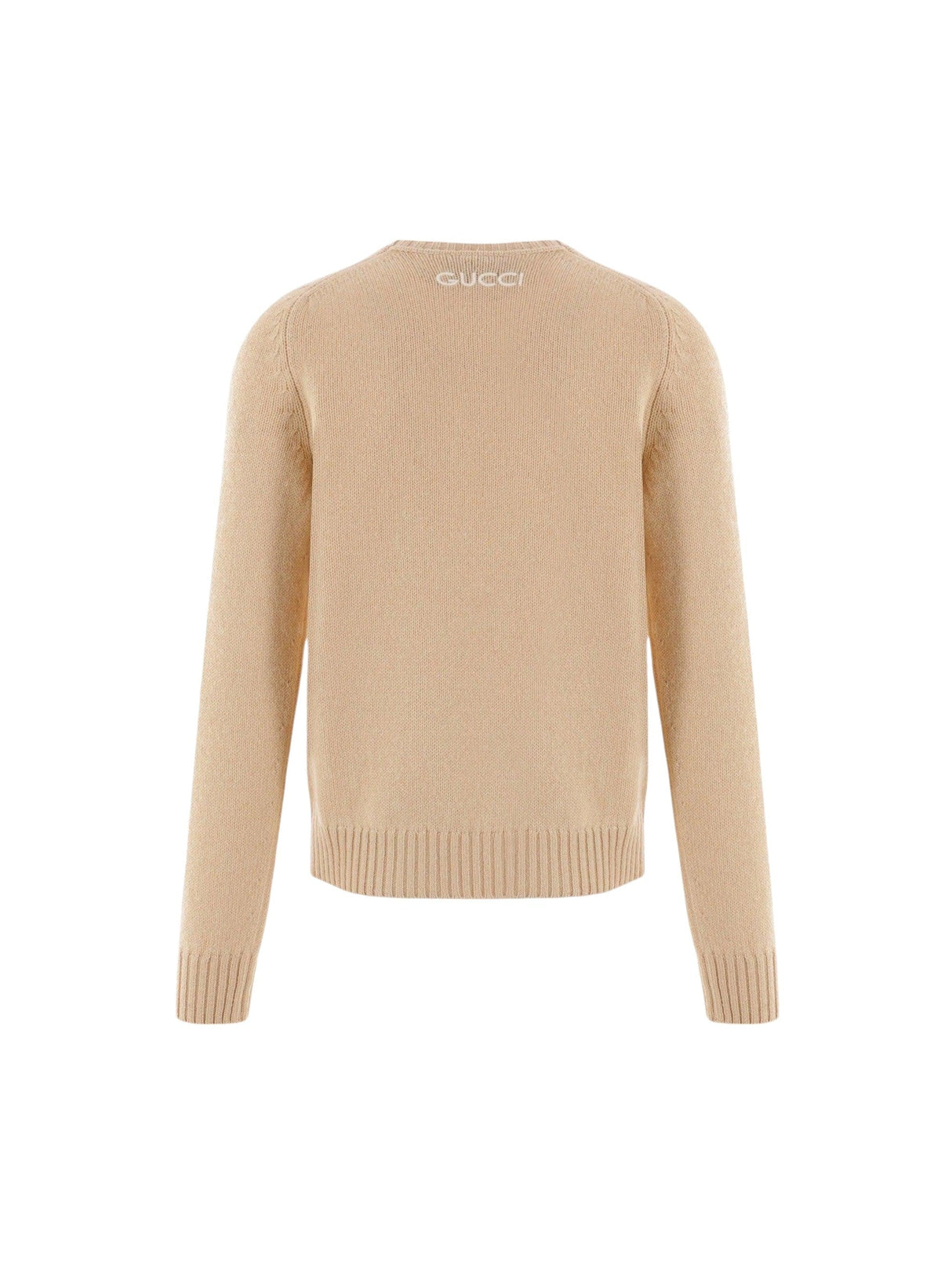 GUCCI-Logo Embroidered Wool Sweater-JOHN JULIA