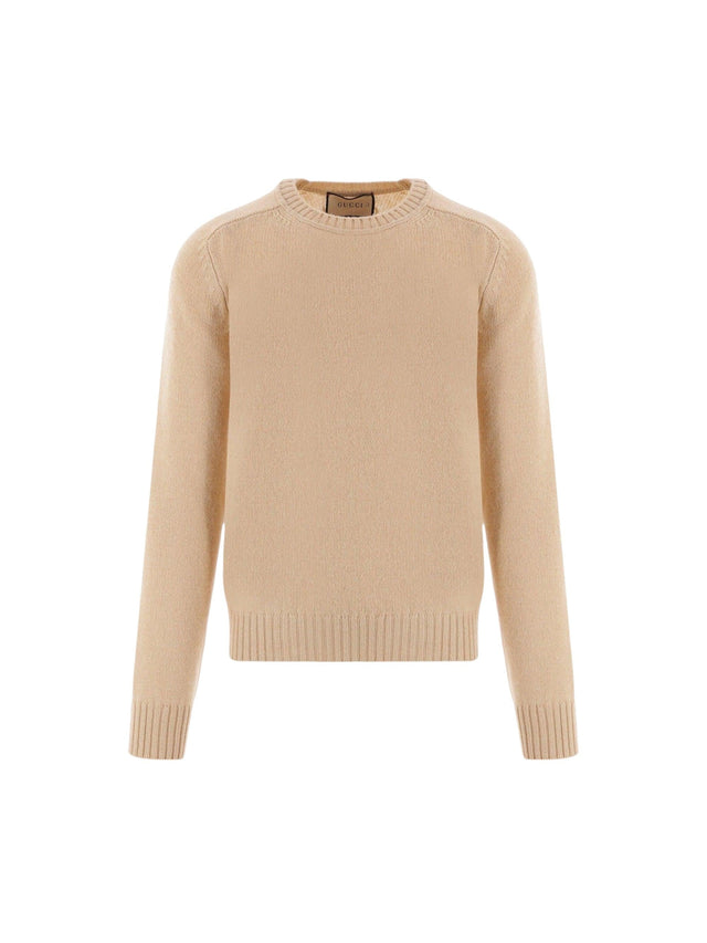 GUCCI-Logo Embroidered Wool Sweater-JOHN JULIA