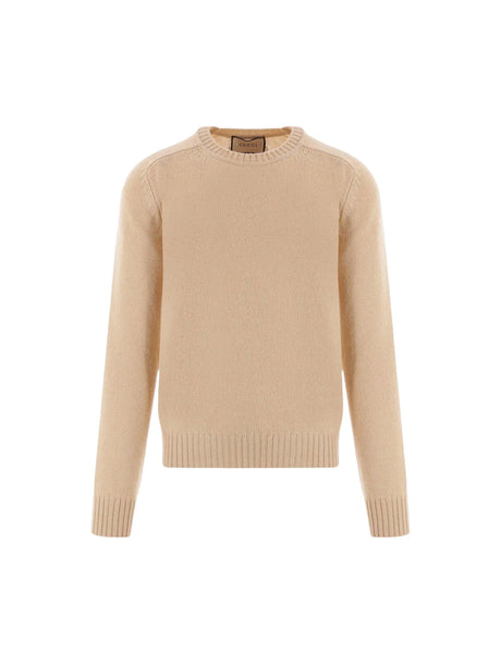 GUCCI-Logo Embroidered Wool Sweater-JOHN JULIA