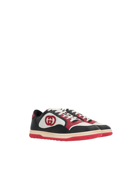 Mac80 Smooth Leather Mesh Sneakers-GUCCI-JOHN JULIA