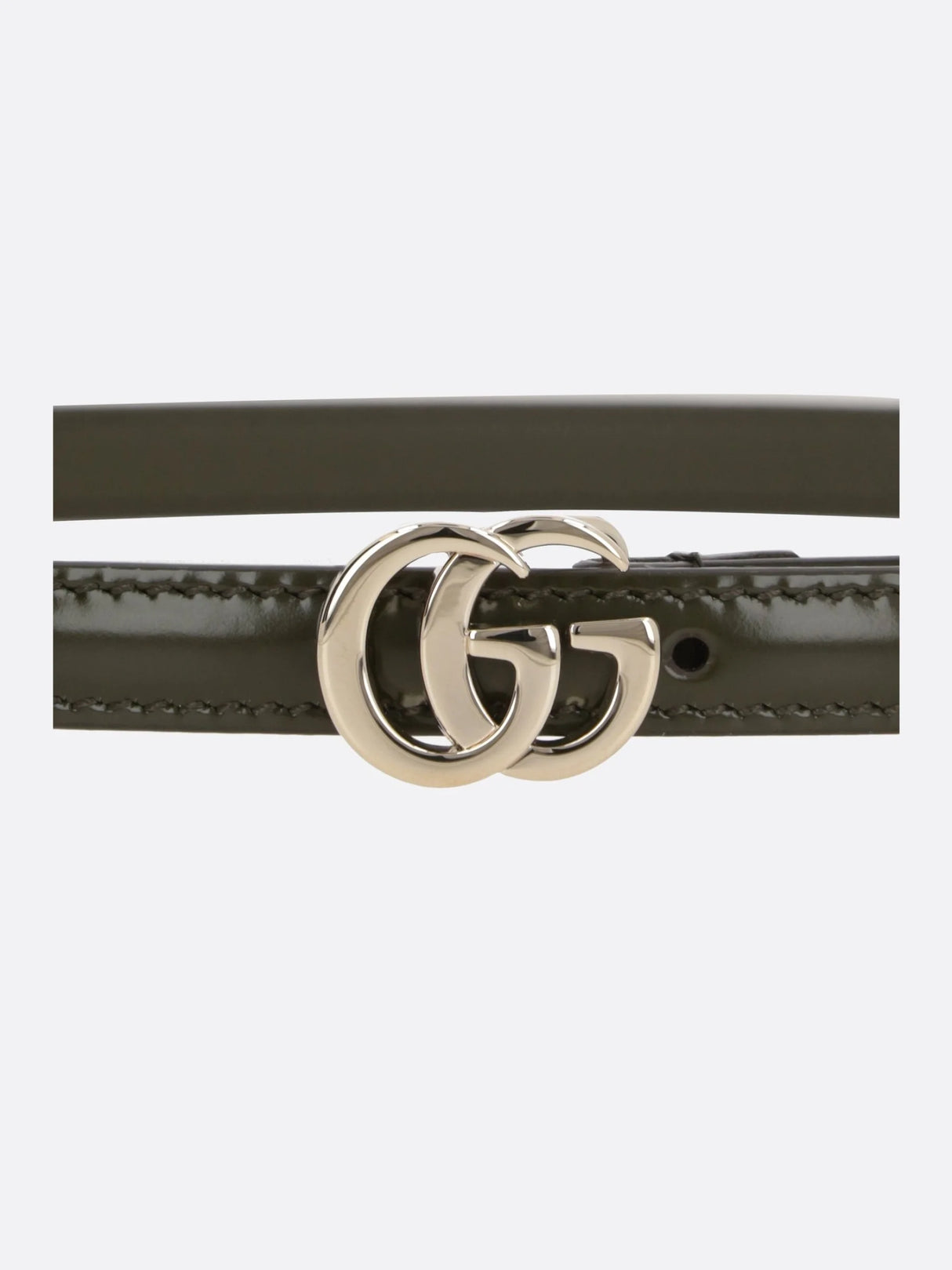 Gg Milano Shiny Leather Thin Belt