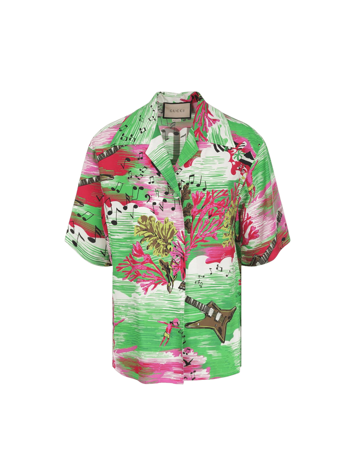 Ocean Print Viscose Bowling Shirt-GUCCI-JOHN JULIA