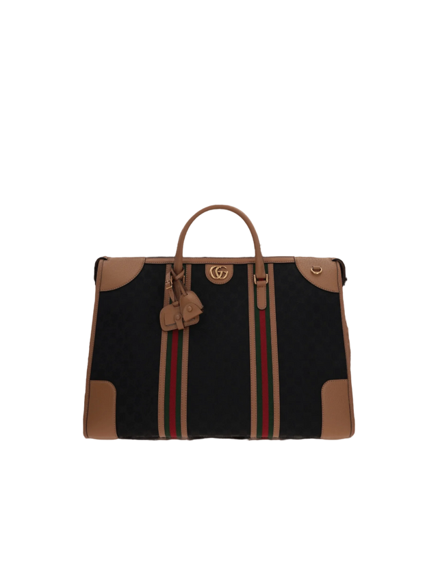 Original GG Canvas Bauletto Extra Large Duffel Bag-GUCCI-JOHN JULIA