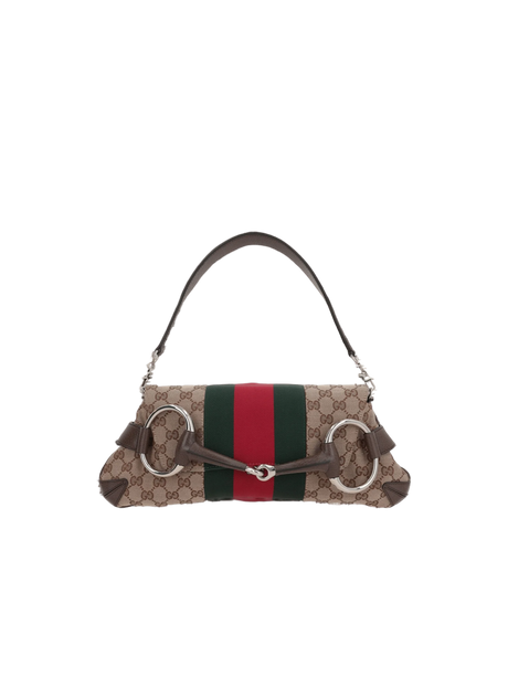 GUCCI-Original GG Canvas Horsebit Chain Small Shoulder Bag-JOHN JULIA