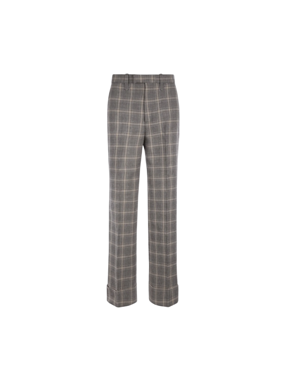 Prince Of Wales Wool Linen Blend Pants-GUCCI-JOHN JULIA