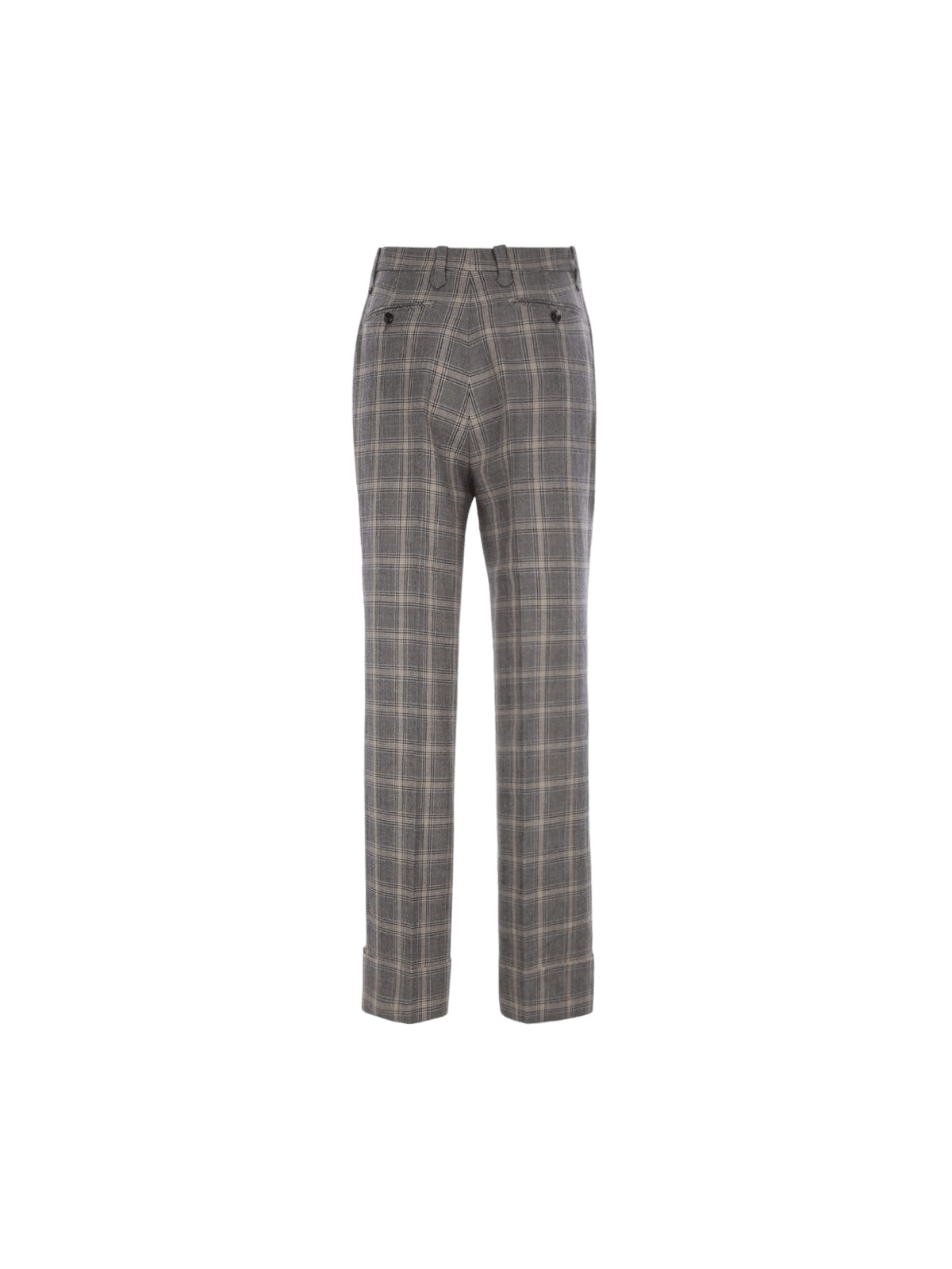 Prince Of Wales Wool Linen Blend Pants-GUCCI-JOHN JULIA