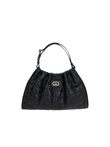 Quilted Leather Deco Medium Shopping Bag-GUCCI-JOHN JULIA