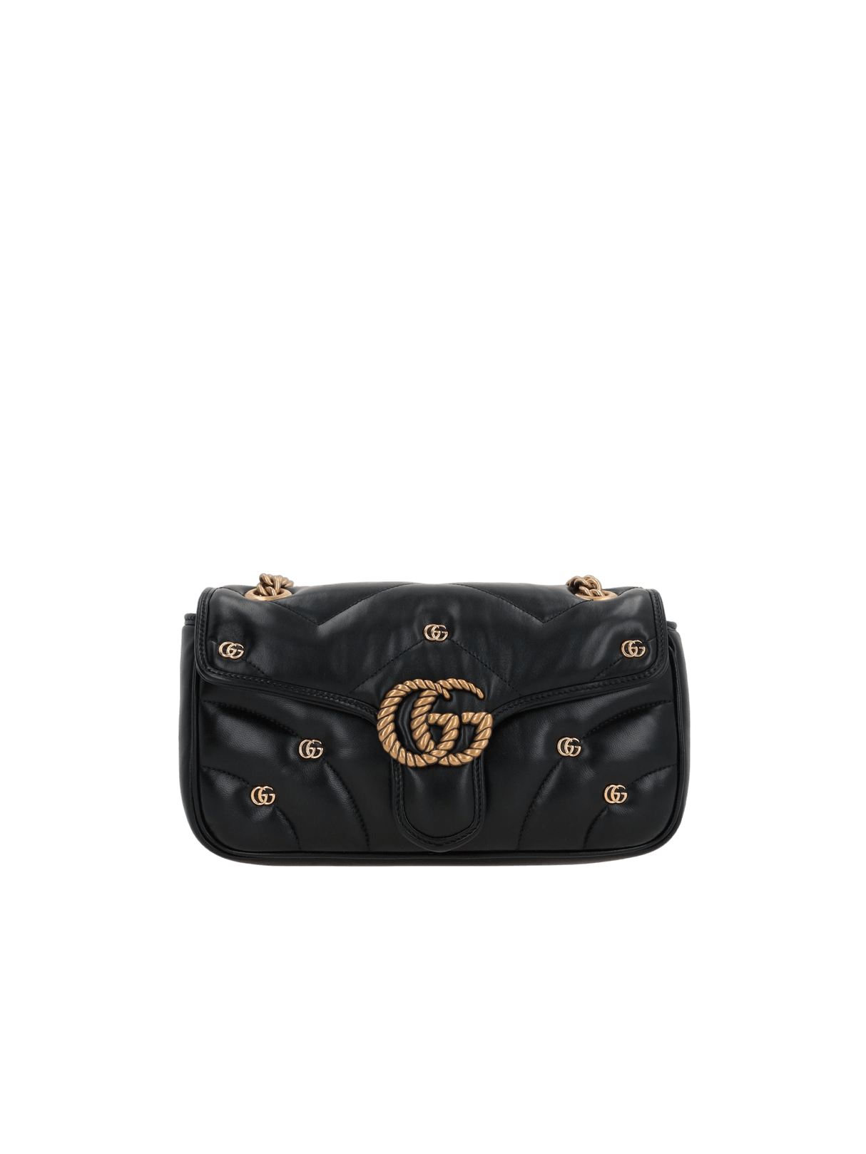 Quilted Leather GG Marmont Small Shoulder Bag-GUCCI-JOHN JULIA