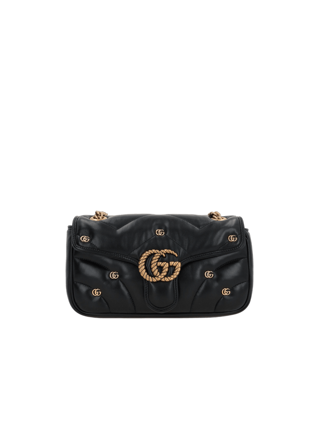 Quilted Leather GG Marmont Small Shoulder Bag-GUCCI-JOHN JULIA