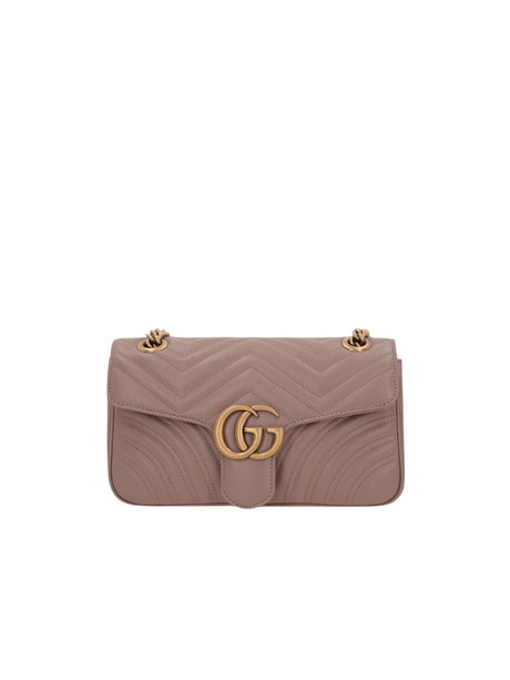 Quilted Leather GG Marmont Small Shoulder Bag-GUCCI-JOHN JULIA