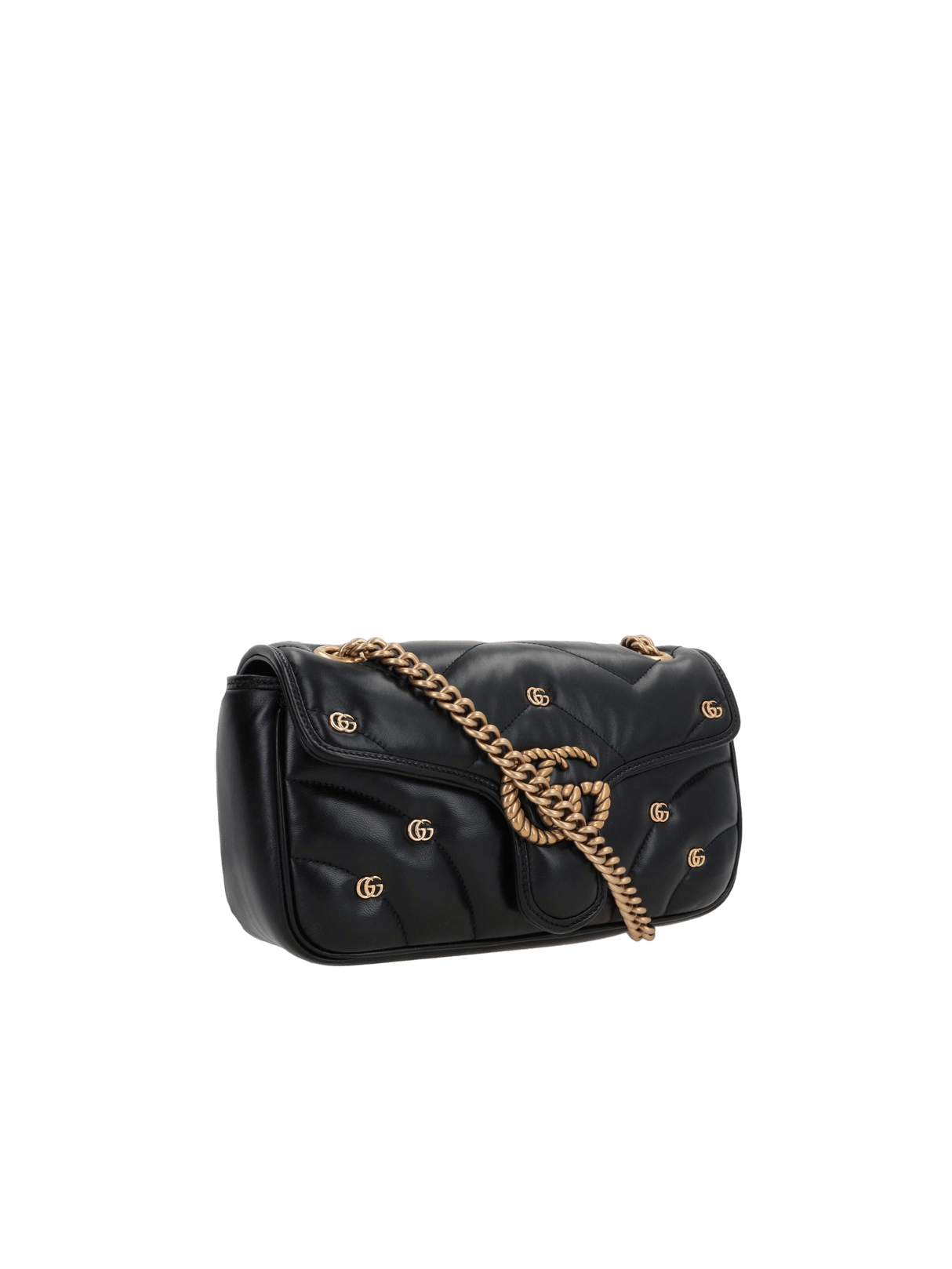 Quilted Leather GG Marmont Small Shoulder Bag-GUCCI-JOHN JULIA