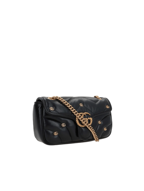 Quilted Leather GG Marmont Small Shoulder Bag-GUCCI-JOHN JULIA