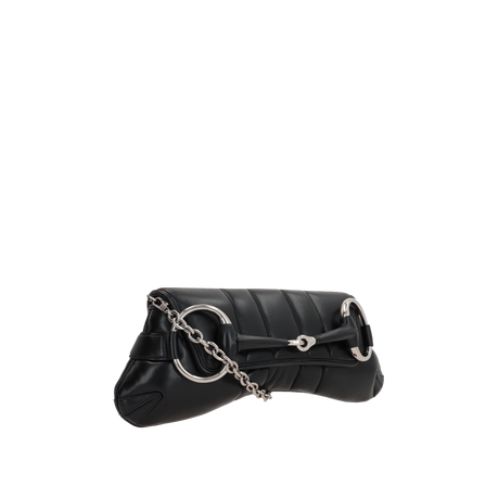 Quilted Nappa Horsebit Chain Small Shoulder Bag-GUCCI-JOHN JULIA