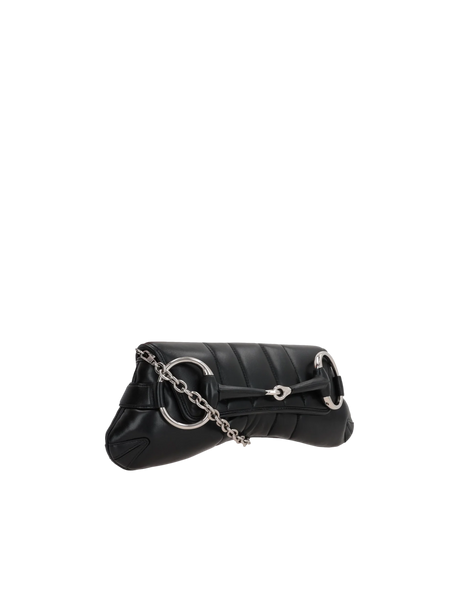 Quilted Nappa Horsebit Chain Small Shoulder Bag-GUCCI-JOHN JULIA