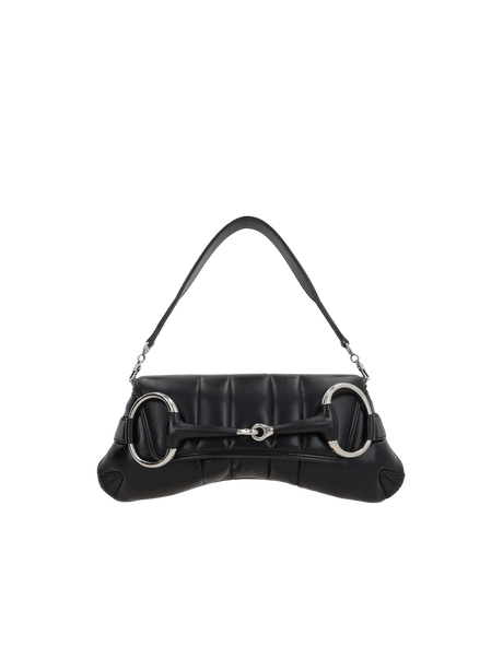 Quilted Nappa Horsebit Chain Small Shoulder Bag-GUCCI-JOHN JULIA