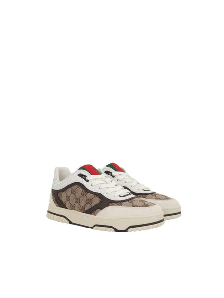 Re-web Mixed Material Sneakers-GUCCI-JOHN JULIA