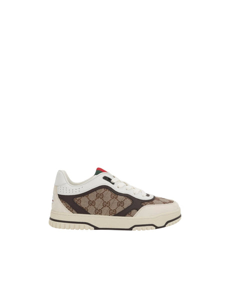 Re-web Mixed Material Sneakers-GUCCI-JOHN JULIA