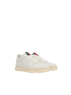 Re-web Smooth Leather Sneakers-GUCCI-JOHN JULIA