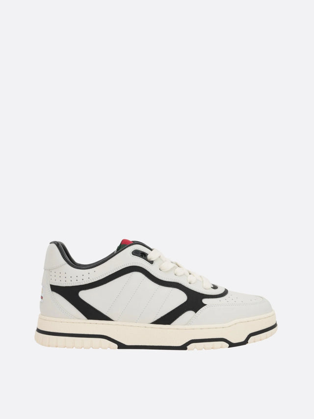 Gucci Re-web Smooth Leather Sneakers-GUCCI-JOHN JULIA