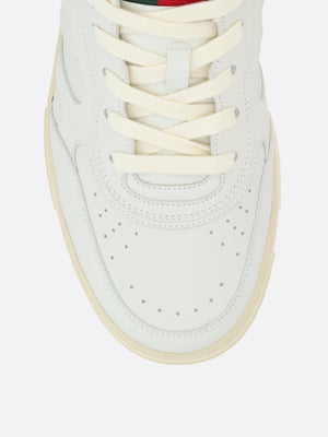 Re-Web Smooth Leather Sneakers-GUCCI-JOHN JULIA