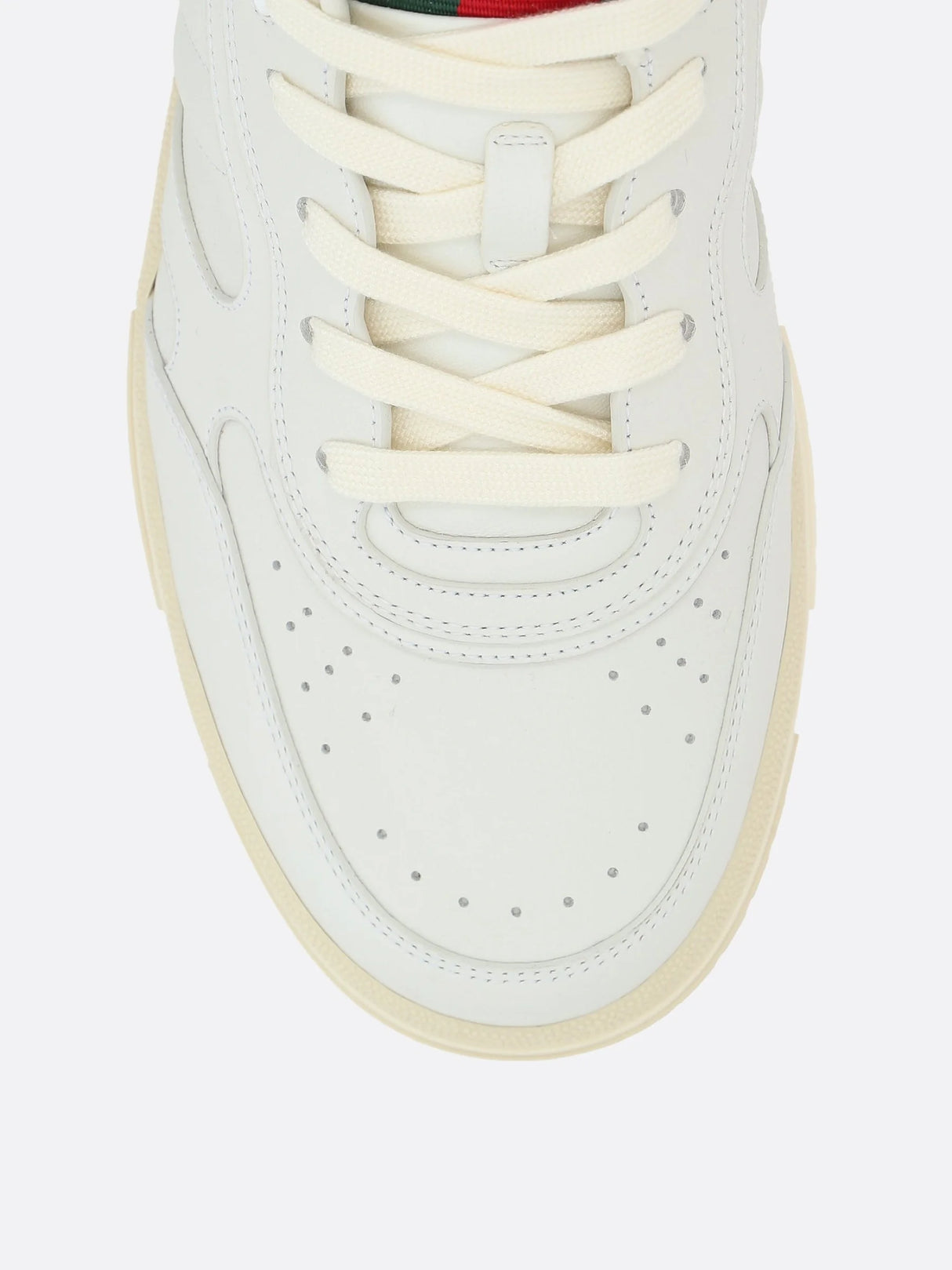 Re-Web Smooth Leather Sneakers-GUCCI-JOHN JULIA