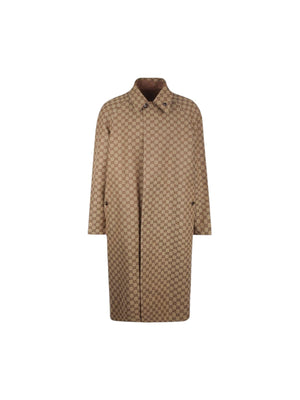 Reversible Polyester and GG Canvas Coat-GUCCI-JOHN JULIA