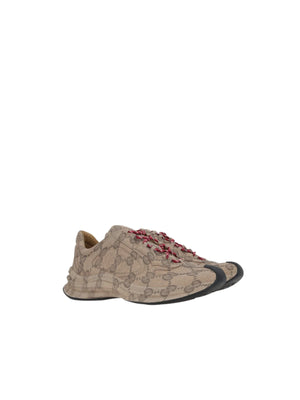 Run Smooth Leather Sneakers-GUCCI-JOHN JULIA