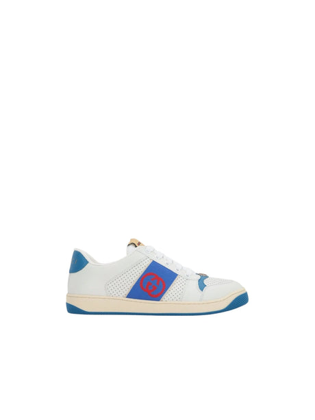 Screener Smooth Leather Sneakers-GUCCI-JOHN JULIA