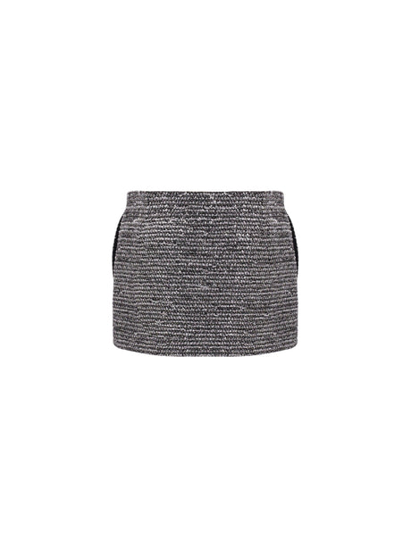 Sequinned Lurex Tweed Miniskirt-GUCCI-JOHN JULIA