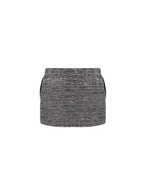 Sequinned Lurex Tweed Miniskirt-GUCCI-JOHN JULIA