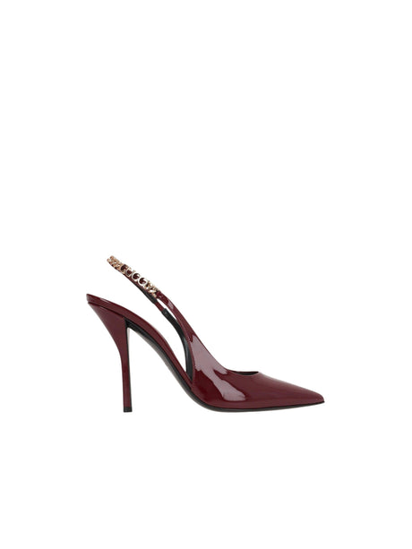 Gucci Signoria Patent Leather Slingbacks-GUCCI-JOHN JULIA