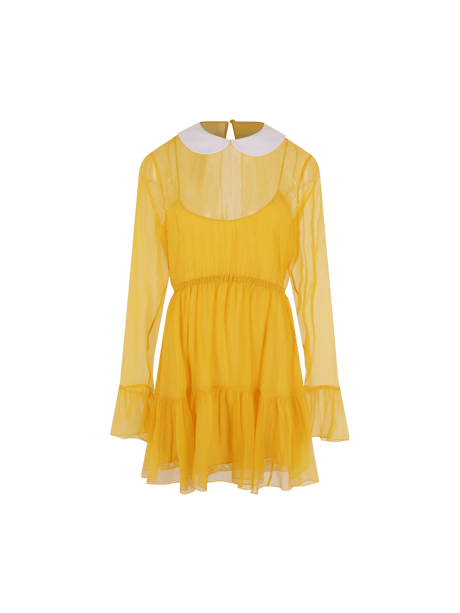 GUCCI-Silk Chiffon Minidress-JOHN JULIA