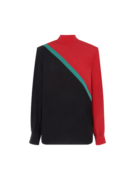 GUCCI-Silk Crepe De Chine Blouse-JOHN JULIA