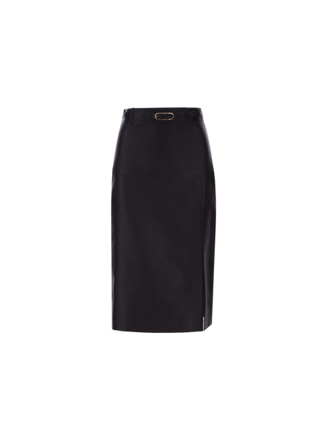 Silk Duchesse Pencil Skirt-GUCCI-JOHN JULIA