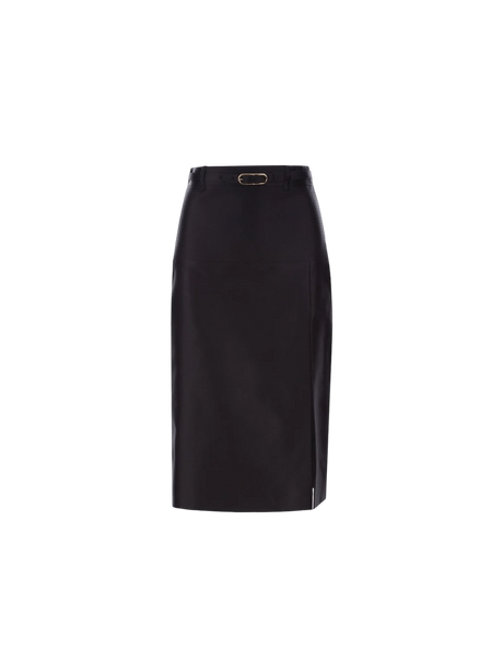 Silk Duchesse Pencil Skirt-GUCCI-JOHN JULIA