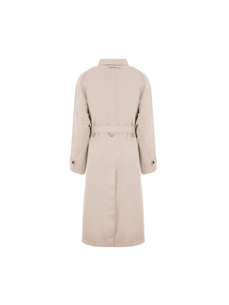 Single-breasted Gabardine Trench Coat-GUCCI-JOHN JULIA