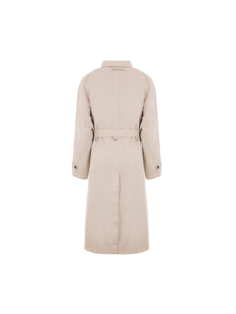 Single-breasted Gabardine Trench Coat-GUCCI-JOHN JULIA