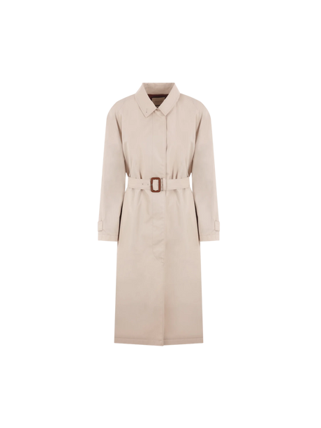 Single-breasted Gabardine Trench Coat-GUCCI-JOHN JULIA