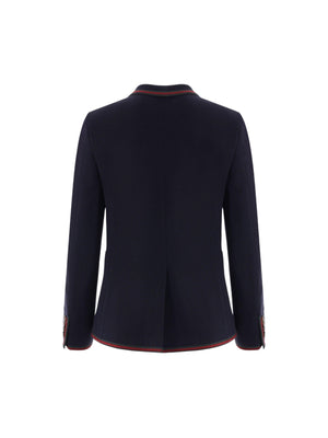 Single-breasted Jersey Jacket-GUCCI-JOHN JULIA